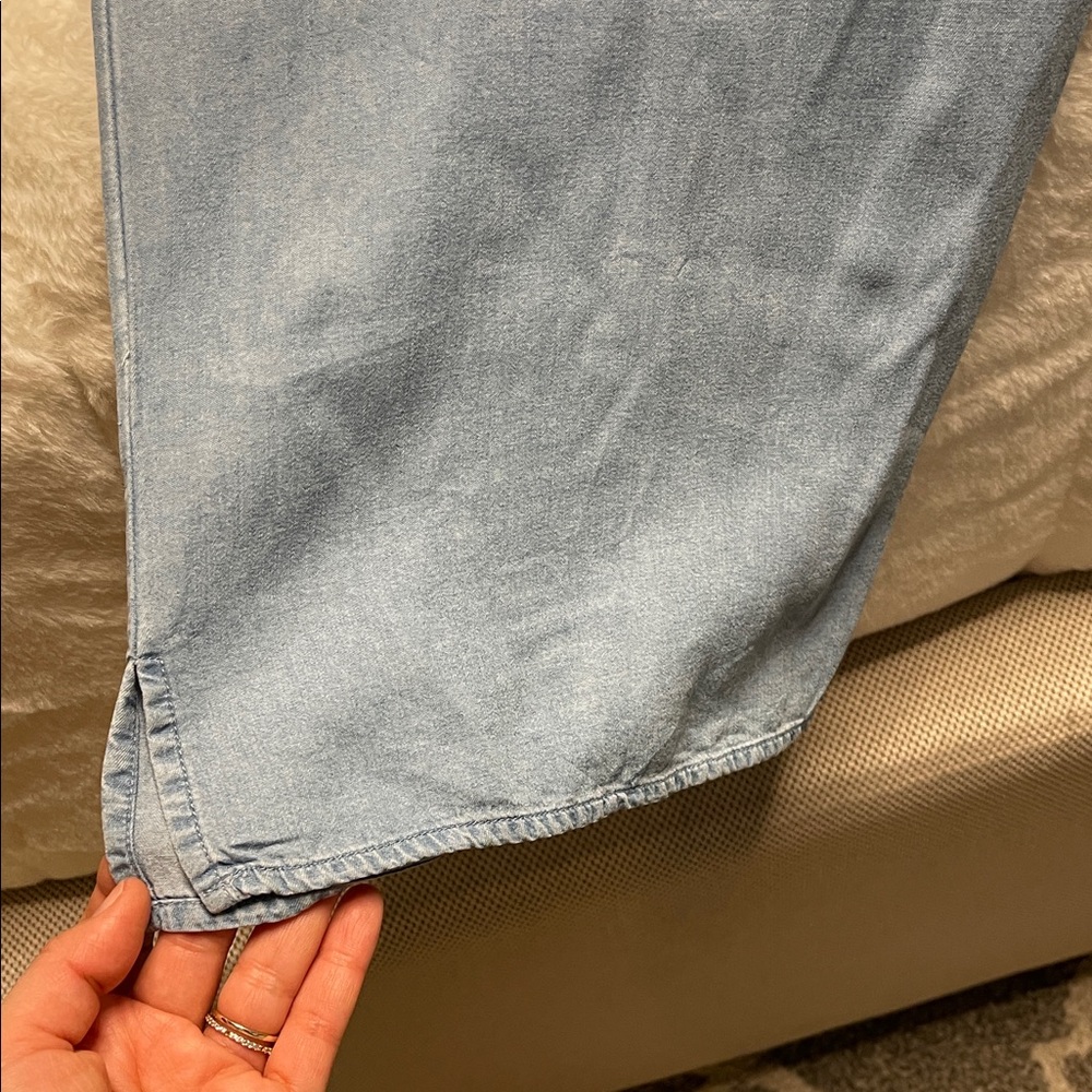 Calvin Klein Light Wash Wide Leg Pants - Picture 5 of 8